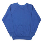 TULTEX Mens Blue Crew Neck Sweatshirt S Cotton Blend Casual Pullover