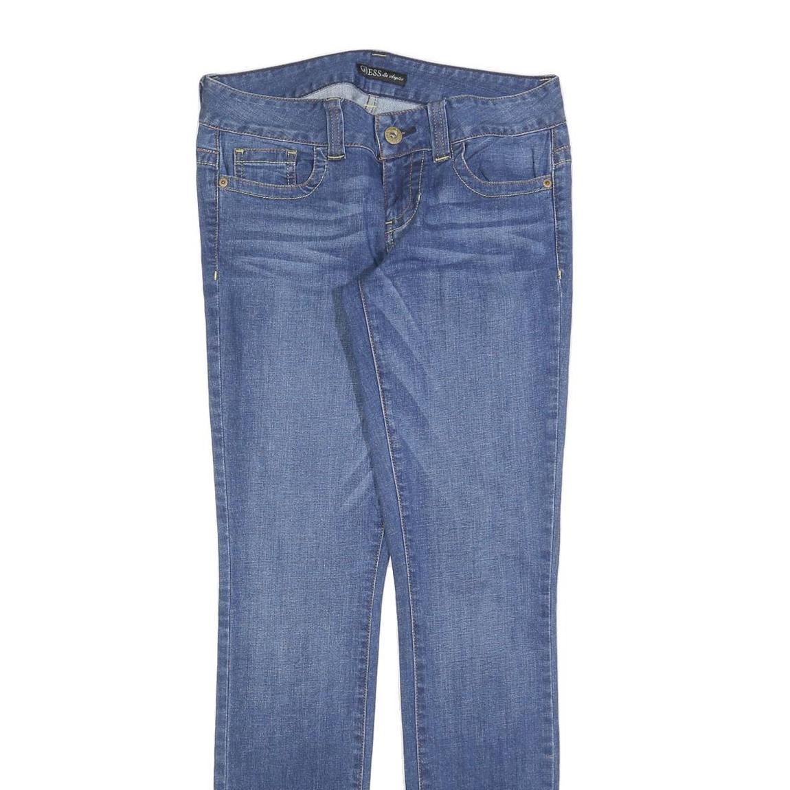 GUESS Womens Blue Slim Skinny Denim Light Jeans W28 L32 Stylish Fit