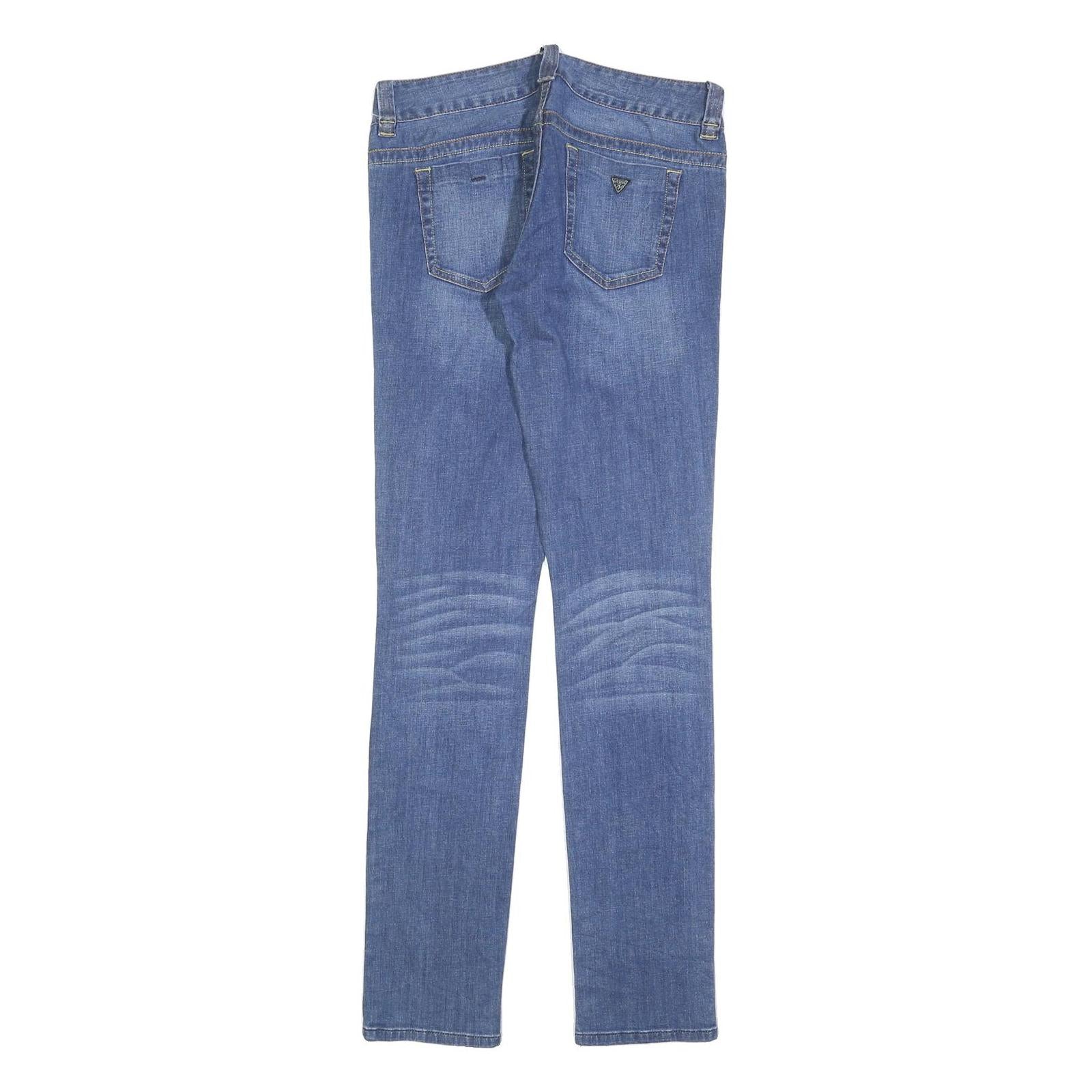 GUESS Womens Blue Slim Skinny Denim Light Jeans W28 L32 Stylish Fit