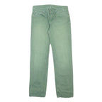CARHARTT Womens Jeans Green Regular Straight Denim Medium W31 L32 Zip Cotton