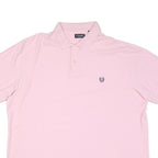 CHAPS Mens Pink Cotton Blend Short Sleeve Polo Shirt 2XL Embroidered Logo