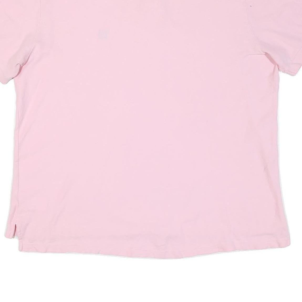 CHAPS Mens Pink Cotton Blend Short Sleeve Polo Shirt 2XL Embroidered Logo