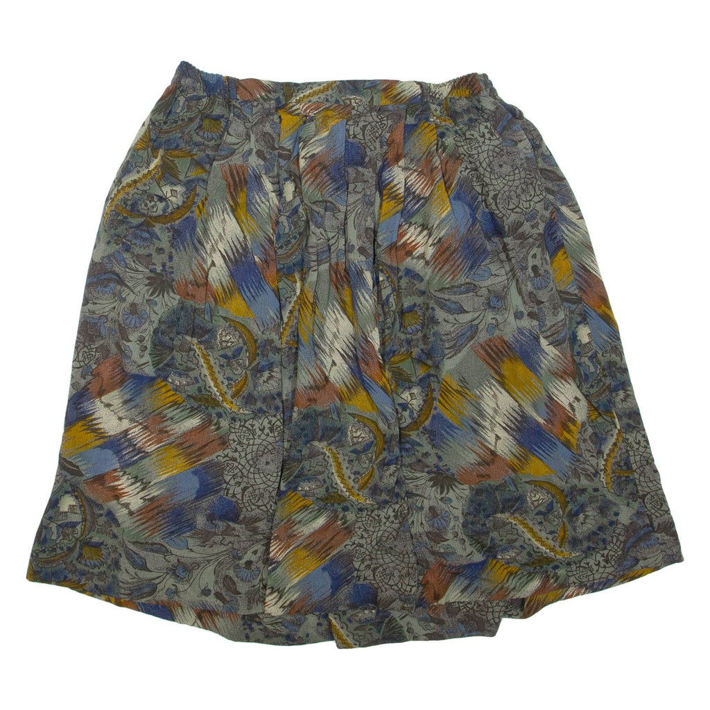 Womens Flare Skirt Grey Short Crazy Pattern XL