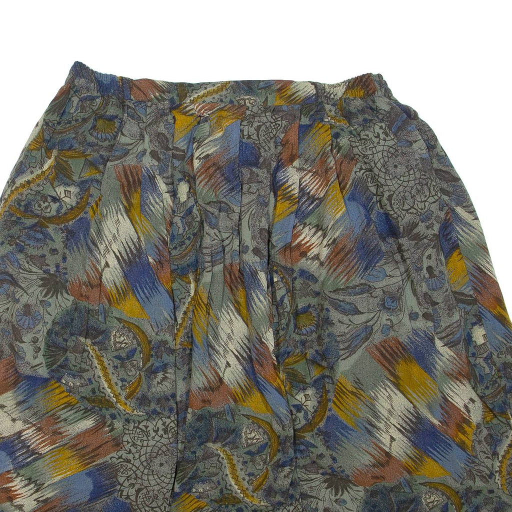 Womens Flare Skirt Grey Short Crazy Pattern XL