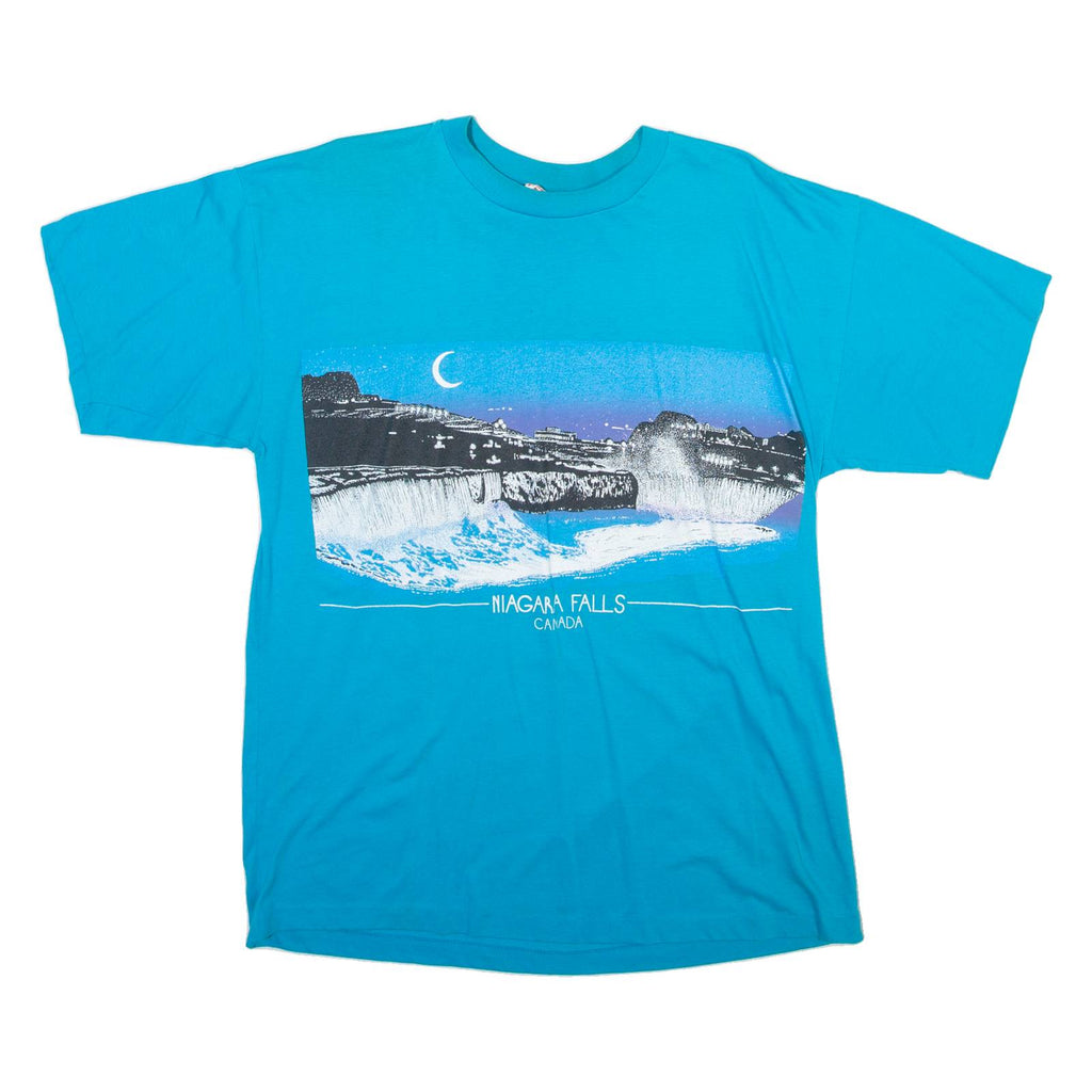 DNS Niagara Falls Mens T-Shirt Blue 90s XL