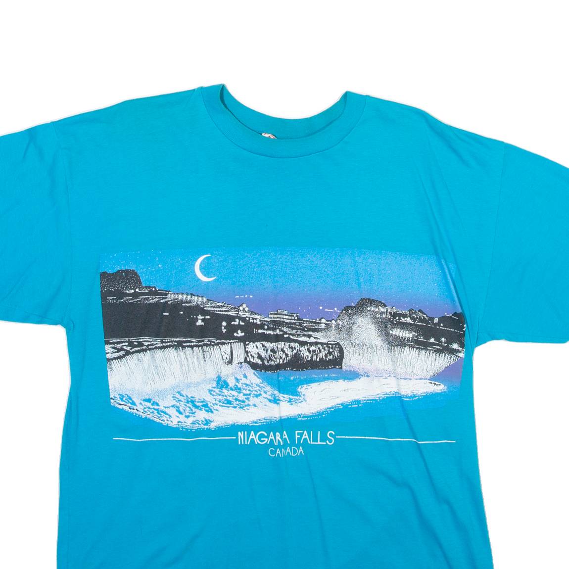 DNS Niagara Falls Mens T-Shirt Blue 90s XL