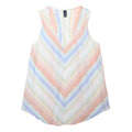 GAP Womens Orange & Blue Striped Sleeveless V-Neck Top M Summer Casual Cotton