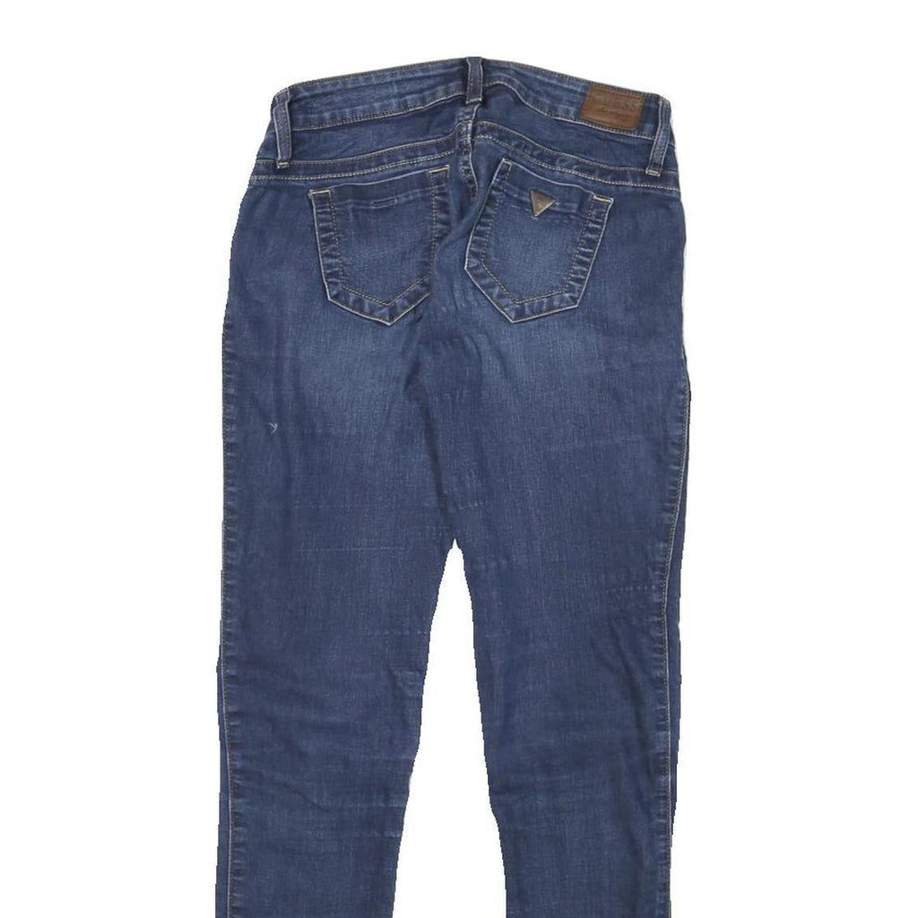 GUESS Womens Slim Blue Denim Jeans W24 L28 Zip Stretch Casual