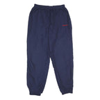 KAWASAKI Mens Joggers Navy Blue L W28 L32 Polyester Blend Regular Tapered Fit