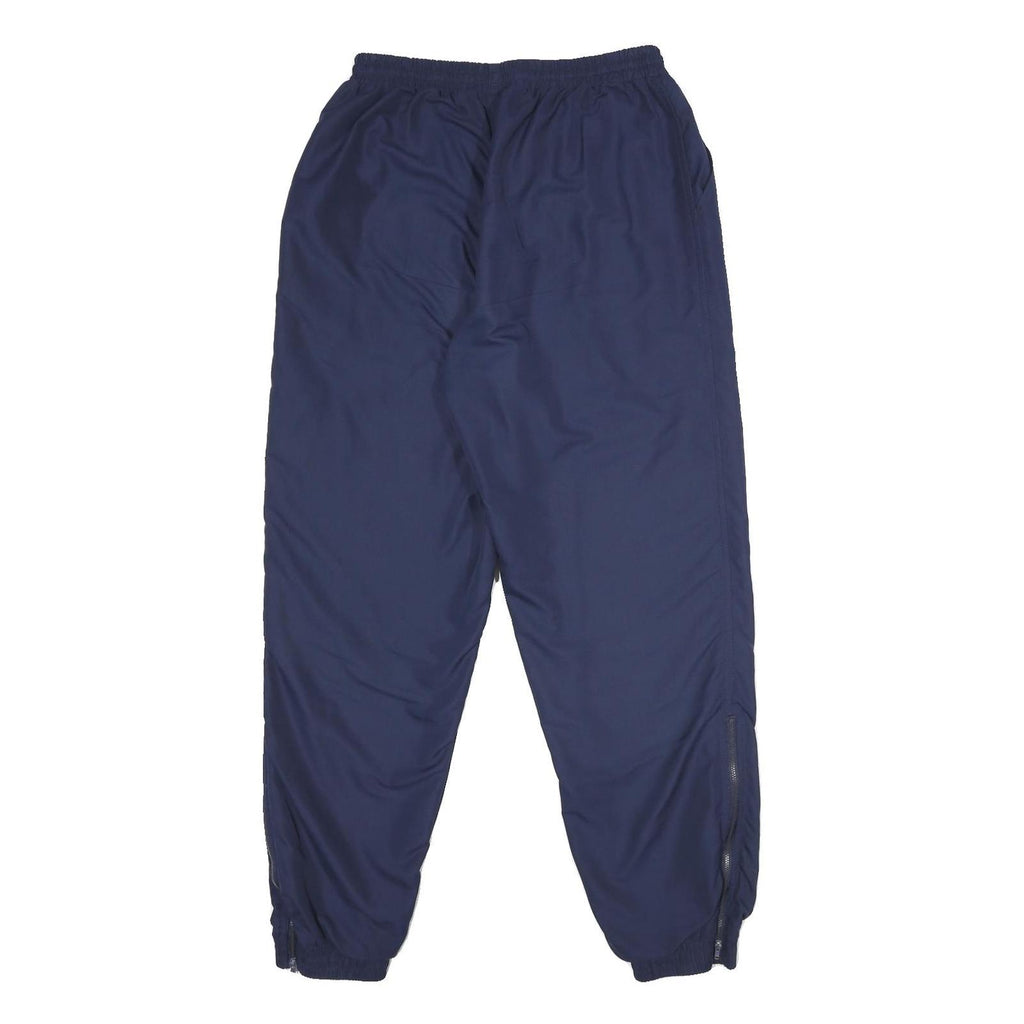 KAWASAKI Mens Joggers Navy Blue L W28 L32 Polyester Blend Regular Tapered Fit