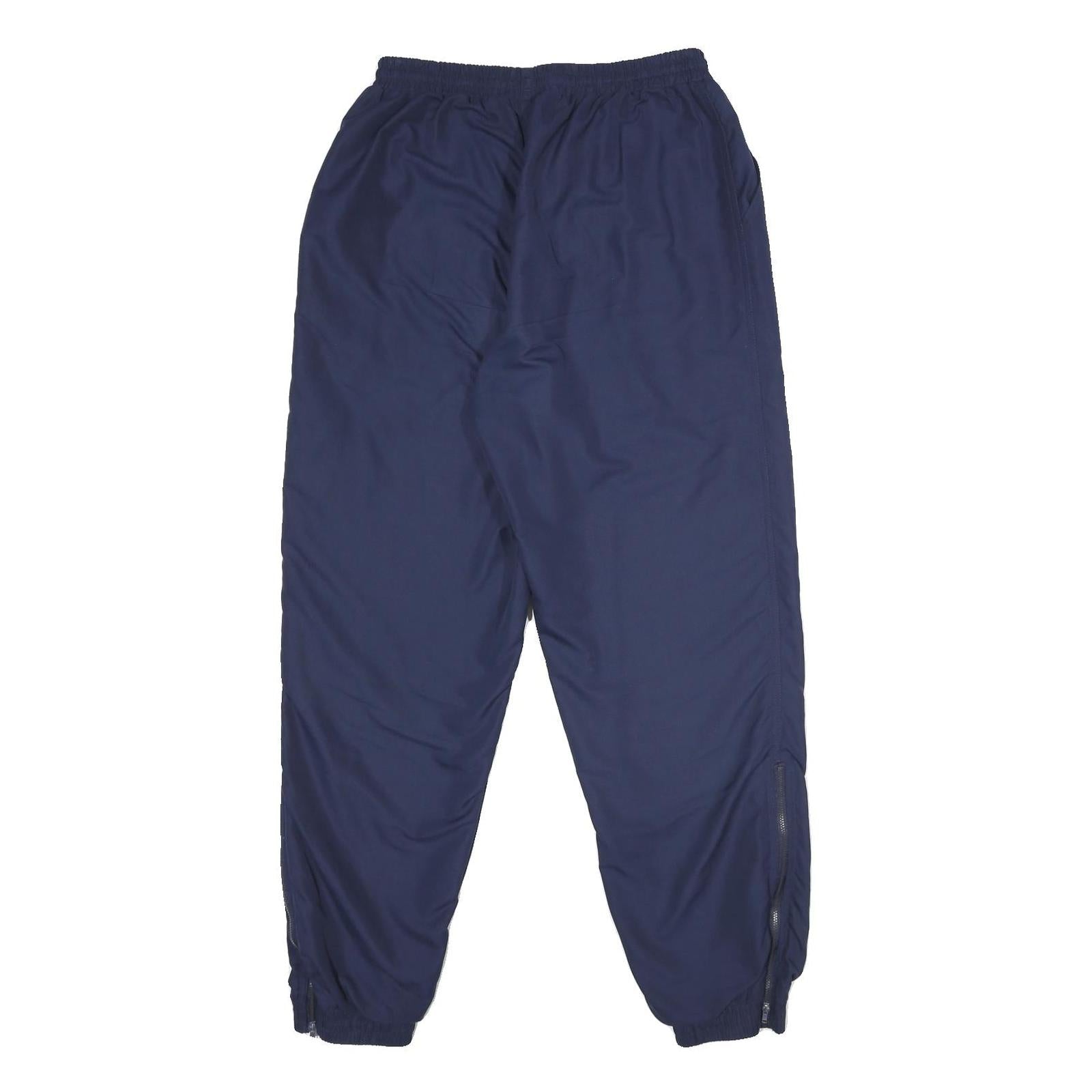 KAWASAKI Mens Joggers Navy Blue L W28 L32 Polyester Blend Regular Tapered Fit