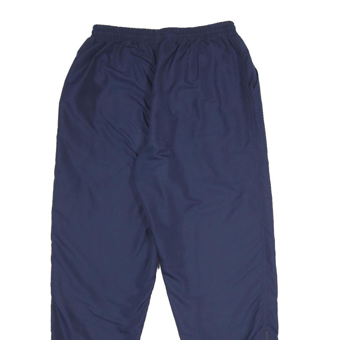 KAWASAKI Mens Joggers Navy Blue L W28 L32 Polyester Blend Regular Tapered Fit