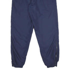 KAWASAKI Mens Joggers Navy Blue L W28 L32 Polyester Blend Regular Tapered Fit