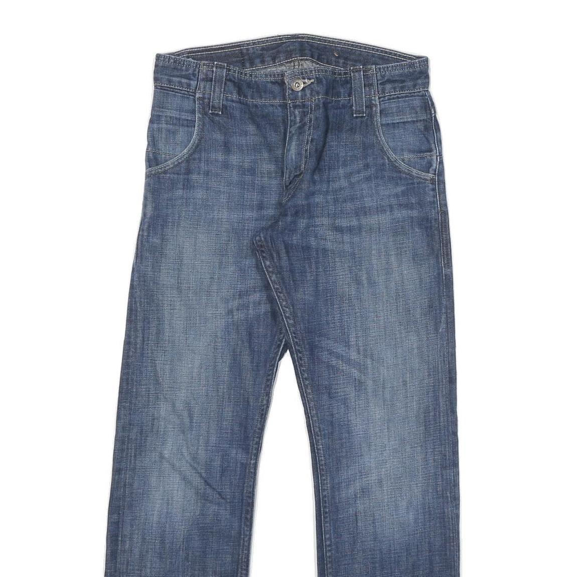 LEVI'S 514 Mens Jeans Blue Slim Straight Denim Medium W30 L30 Slim Fit Zip