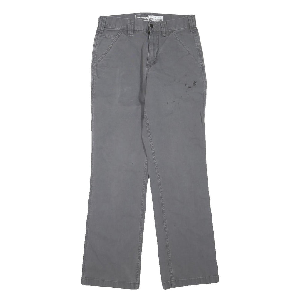 DICKIES Mens Regular Grey Cotton Blend Regular Fit Jeans W28 L32 Workwear Zip