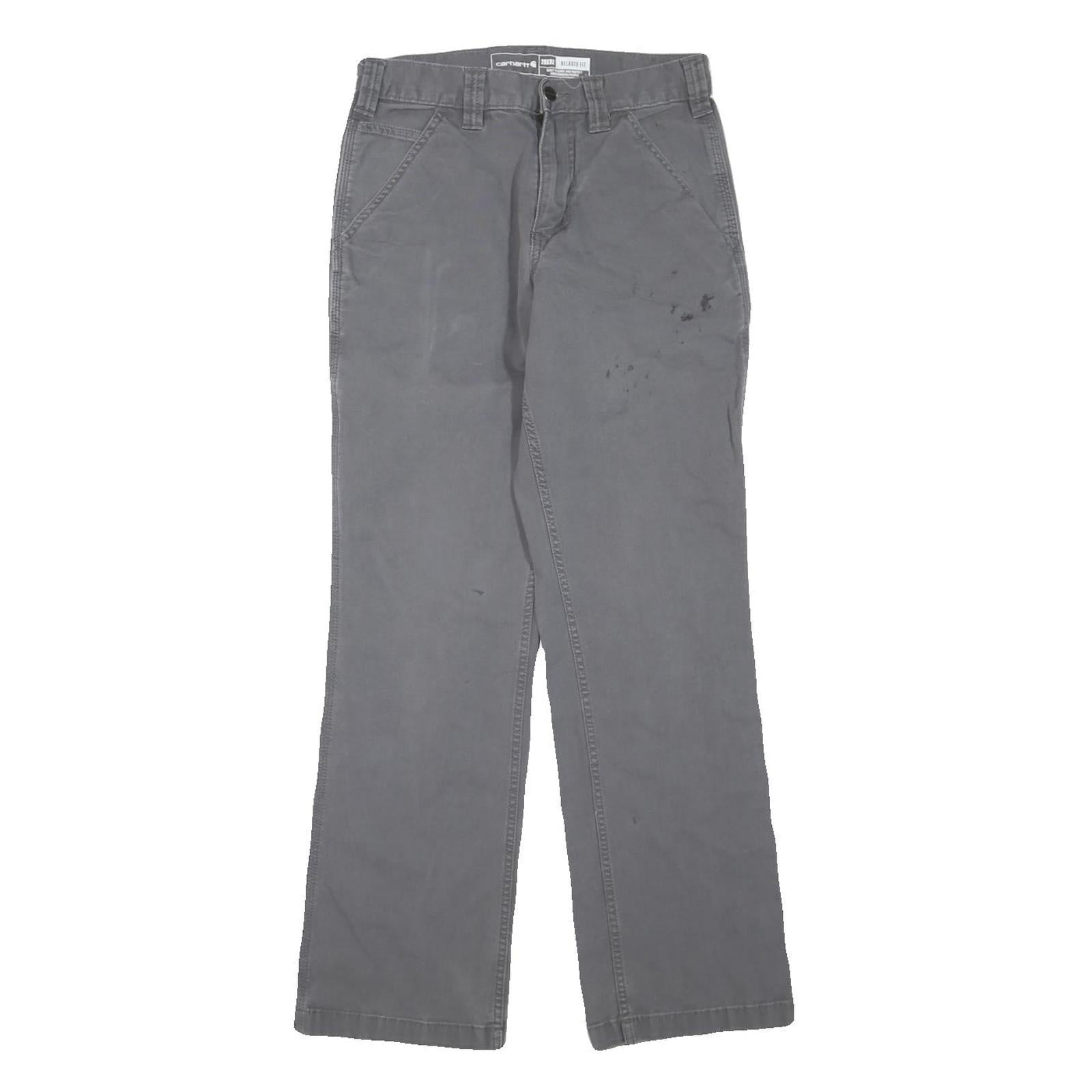 DICKIES Mens Regular Grey Cotton Blend Regular Fit Jeans W28 L32 Workwear Zip