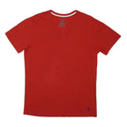 POLO RALPH LAUREN Mens Red V-Neck T-Shirt M Short Sleeve Cotton Blend Casual