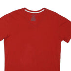 POLO RALPH LAUREN Mens Red V-Neck T-Shirt M Short Sleeve Cotton Blend Casual