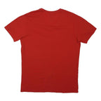 POLO RALPH LAUREN Mens Red V-Neck T-Shirt M Short Sleeve Cotton Blend Casual