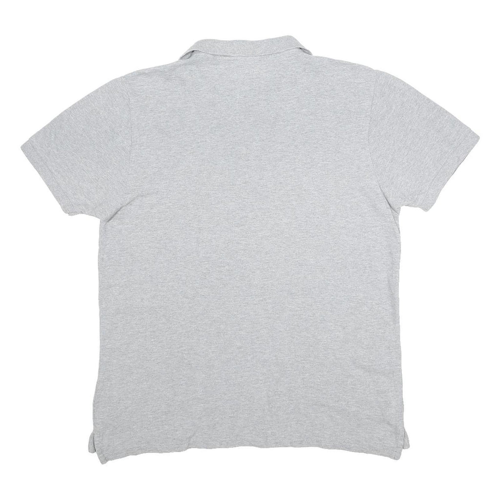 ELLESSE Mens Grey Polo Shirt Cotton L Classic Logo Casual Short Sleeve
