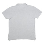 ELLESSE Mens Grey Polo Shirt Cotton L Classic Logo Casual Short Sleeve