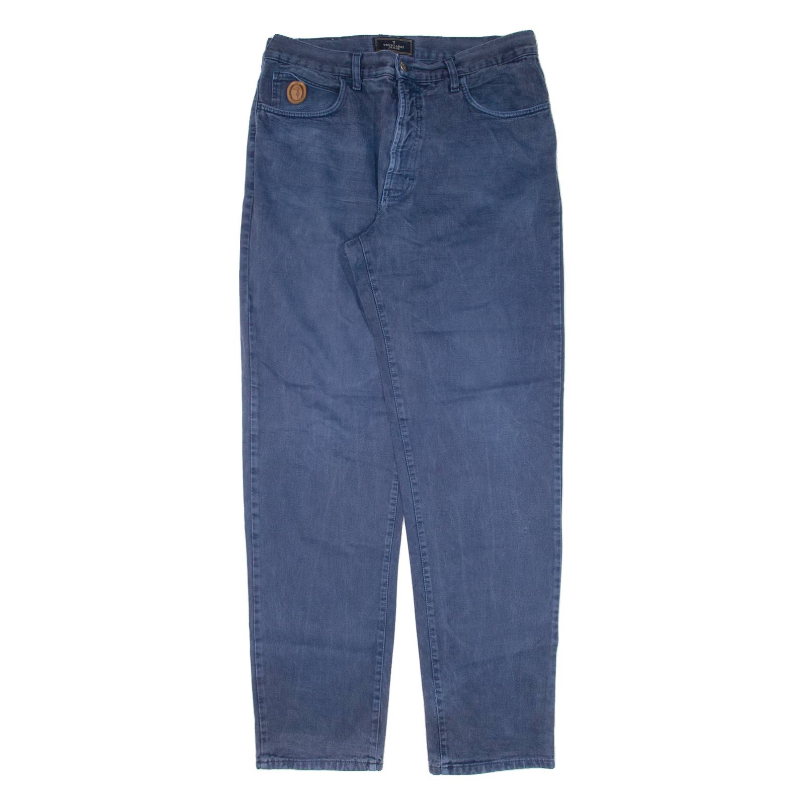TRUSSARDI JEANS Mens Jeans Blue Regular Straight W35 L34