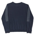 ADIDAS Mens Navy Blue Pullover Hoodie M Cotton Blend Crew Neck Sportswear