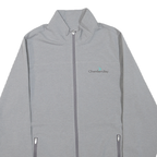 ADIDAS Mens Grey Polyester Blend Track Jacket M Plain Zip Lightweight Casual