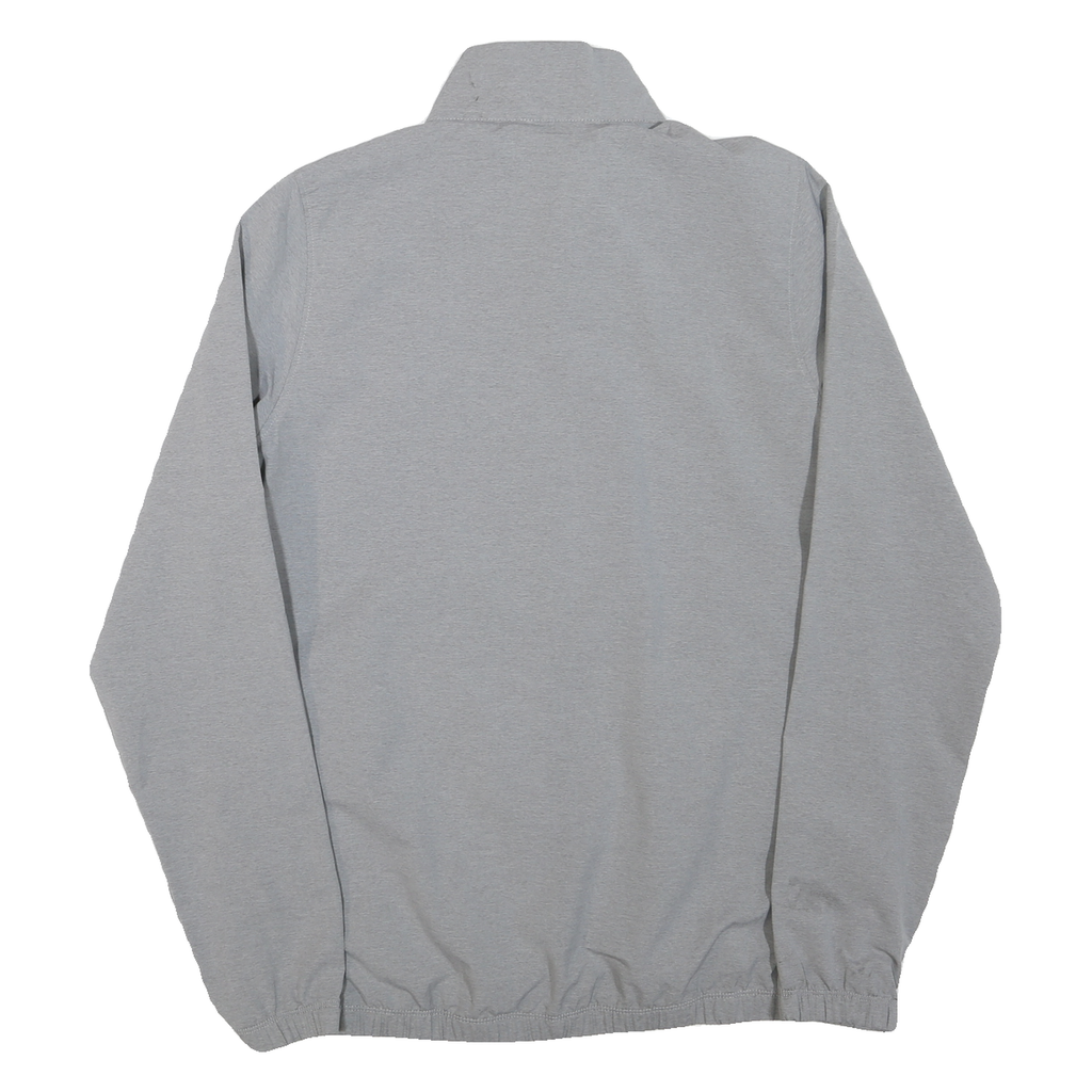 ADIDAS Mens Grey Polyester Blend Track Jacket M Plain Zip Lightweight Casual