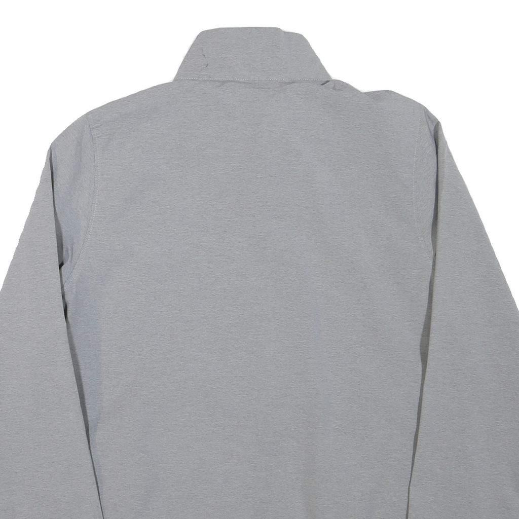 ADIDAS Mens Grey Polyester Blend Track Jacket M Plain Zip Lightweight Casual