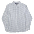 JAMES PRINGLE Mens Blue & Grey Check Shirt XL Casual Cotton Blend Long Sleeve