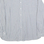 JAMES PRINGLE Mens Blue & Grey Check Shirt XL Casual Cotton Blend Long Sleeve