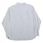 JAMES PRINGLE Mens Blue & Grey Check Shirt XL Casual Cotton Blend Long Sleeve