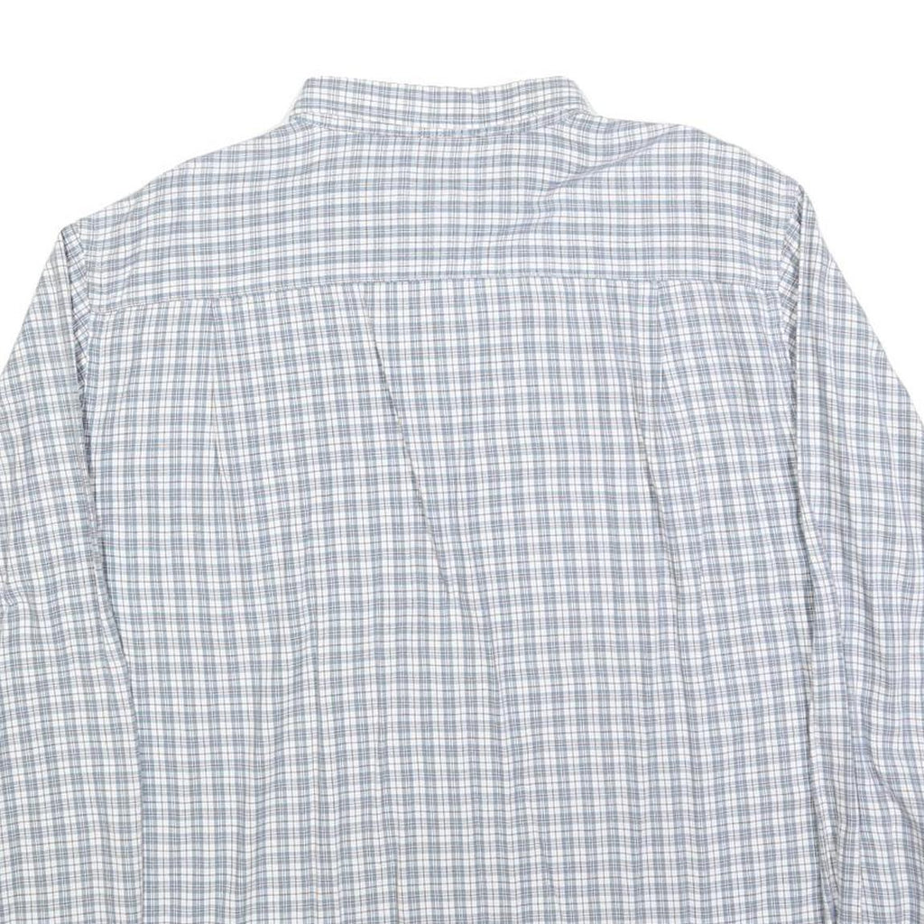JAMES PRINGLE Mens Blue & Grey Check Shirt XL Casual Cotton Blend Long Sleeve