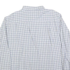 JAMES PRINGLE Mens Blue & Grey Check Shirt XL Casual Cotton Blend Long Sleeve