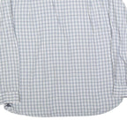 JAMES PRINGLE Mens Blue & Grey Check Shirt XL Casual Cotton Blend Long Sleeve