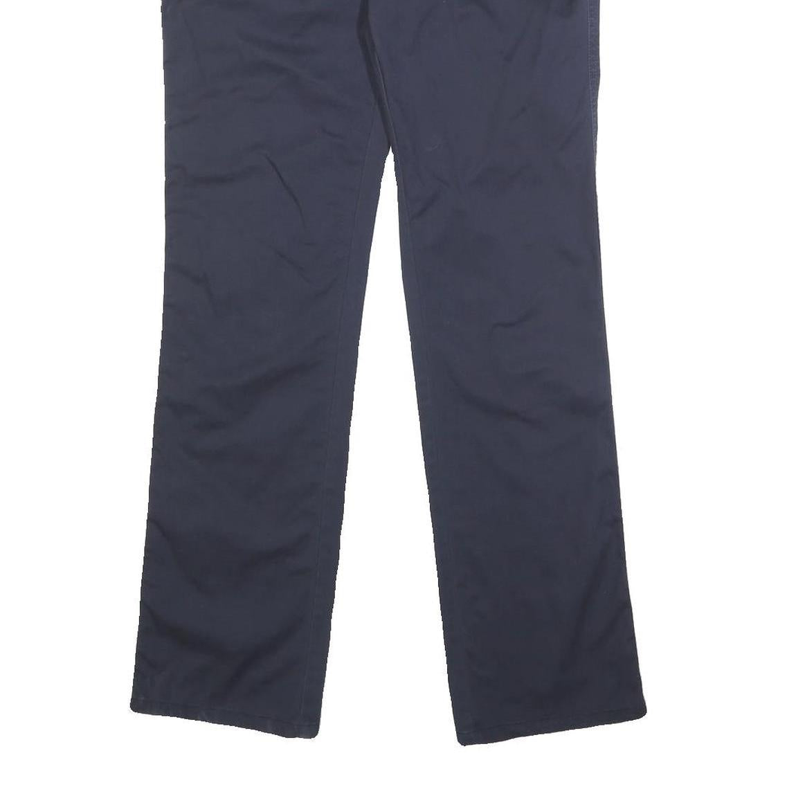 ARMANI JEANS Womens Cotton Blend Navy Regular Straight Trousers W28 L30 Classic