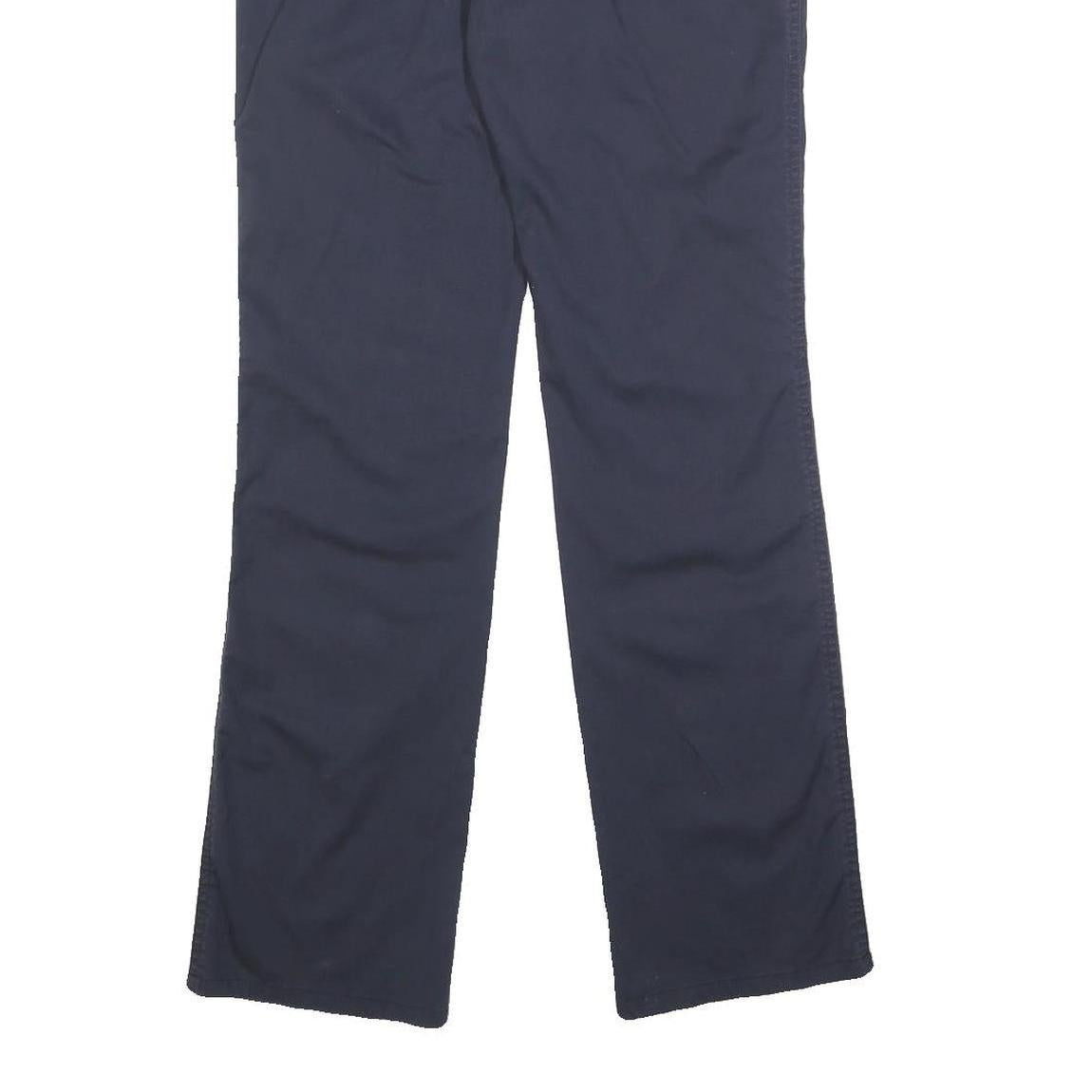 ARMANI JEANS Womens Cotton Blend Navy Regular Straight Trousers W28 L30 Classic