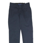 DICKIES Mens Polyester Blend Navy Regular Fit Straight Leg Trousers W29 L30