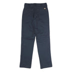 DICKIES Mens Polyester Blend Navy Regular Fit Straight Leg Trousers W29 L30