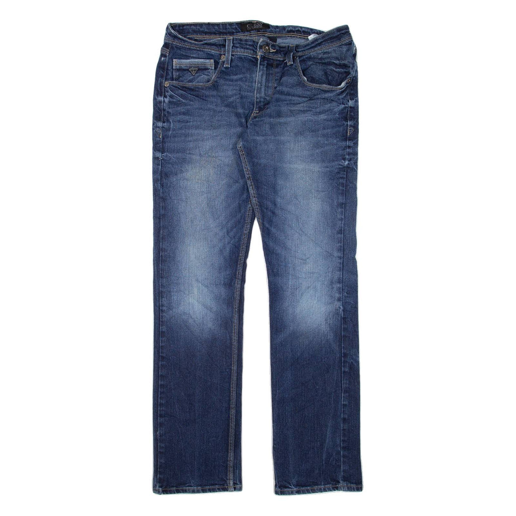 GUESS JEANS Womens Jeans Blue Slim Straight W32 L32