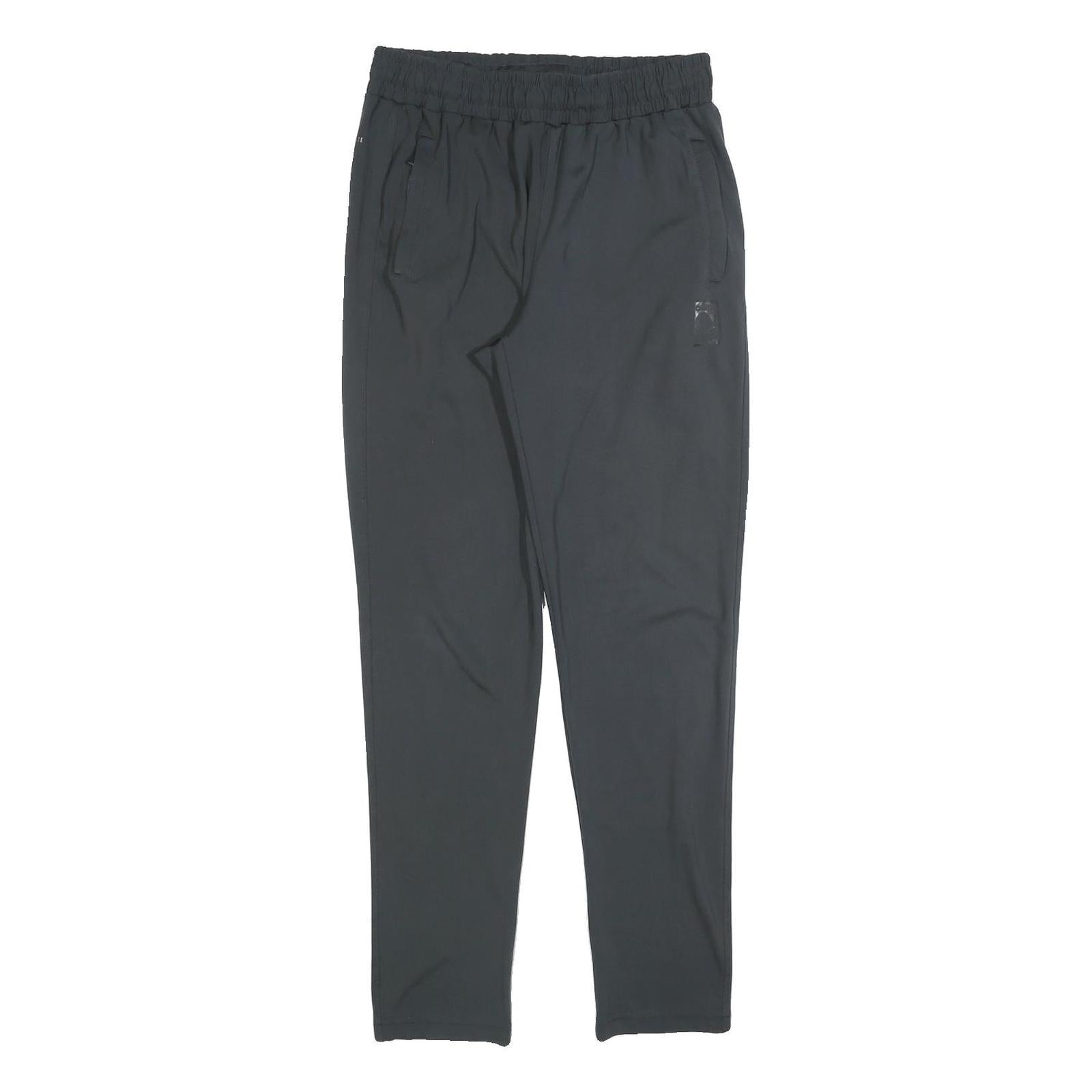 ADIDAS Mens Joggers Black S W28 L30 Slim Tapered Polyester Lightweight