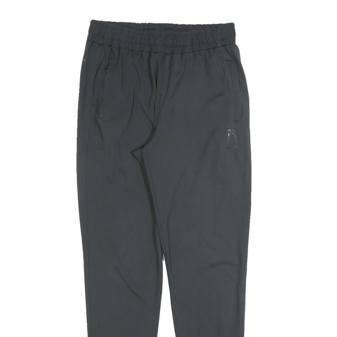 ADIDAS Mens Joggers Black S W28 L30 Slim Tapered Polyester Lightweight