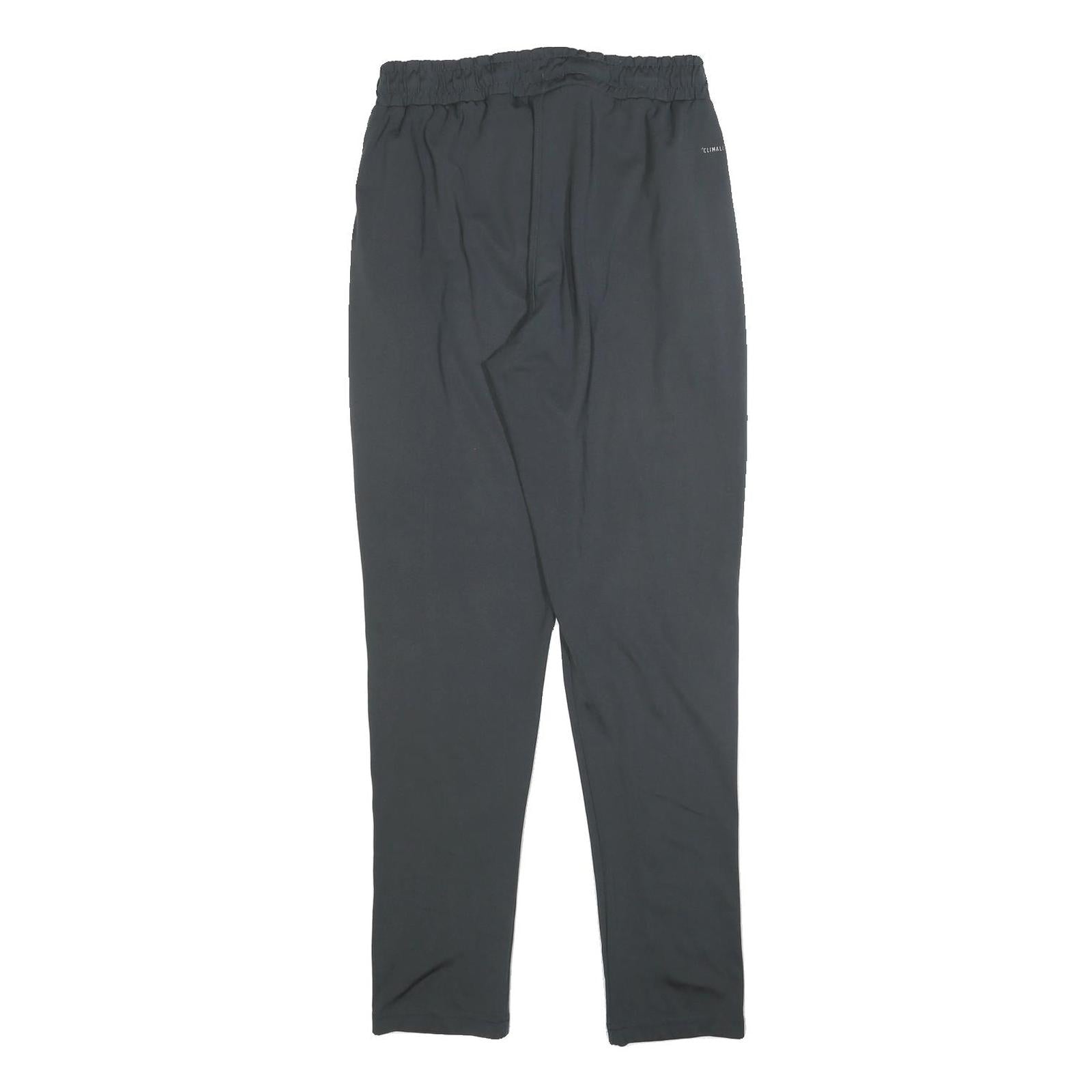 ADIDAS Mens Joggers Black S W28 L30 Slim Tapered Polyester Lightweight