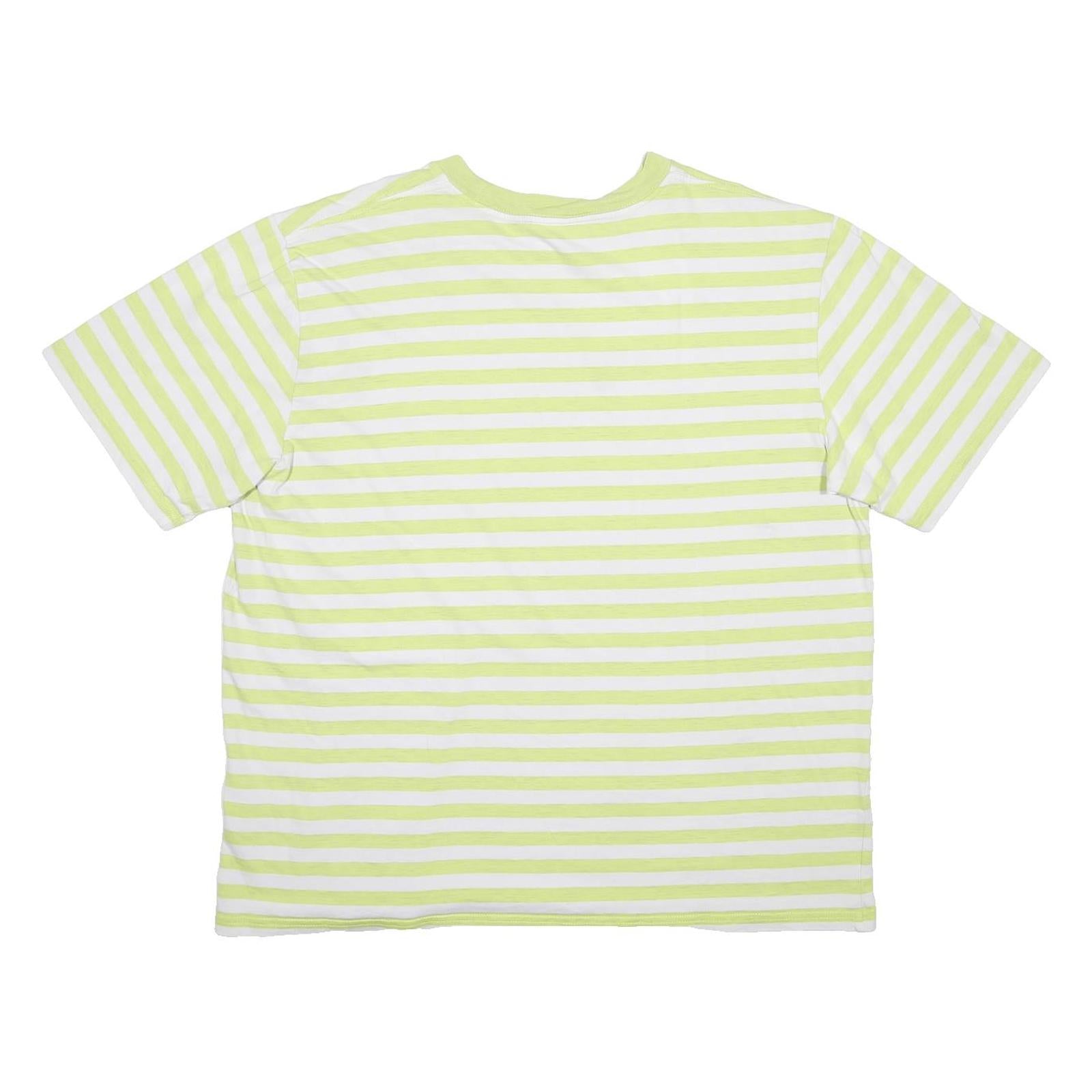 CARHARTT WIP Womens Green & White Striped T-Shirt XL Short Sleeve Crew Neck