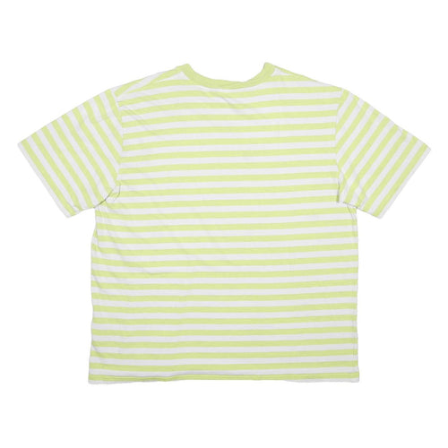CARHARTT WIP Womens Green & White Striped T-Shirt XL Short Sleeve Crew Neck