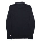 CHAMPION Mens Polo Shirt Black Long Sleeve M