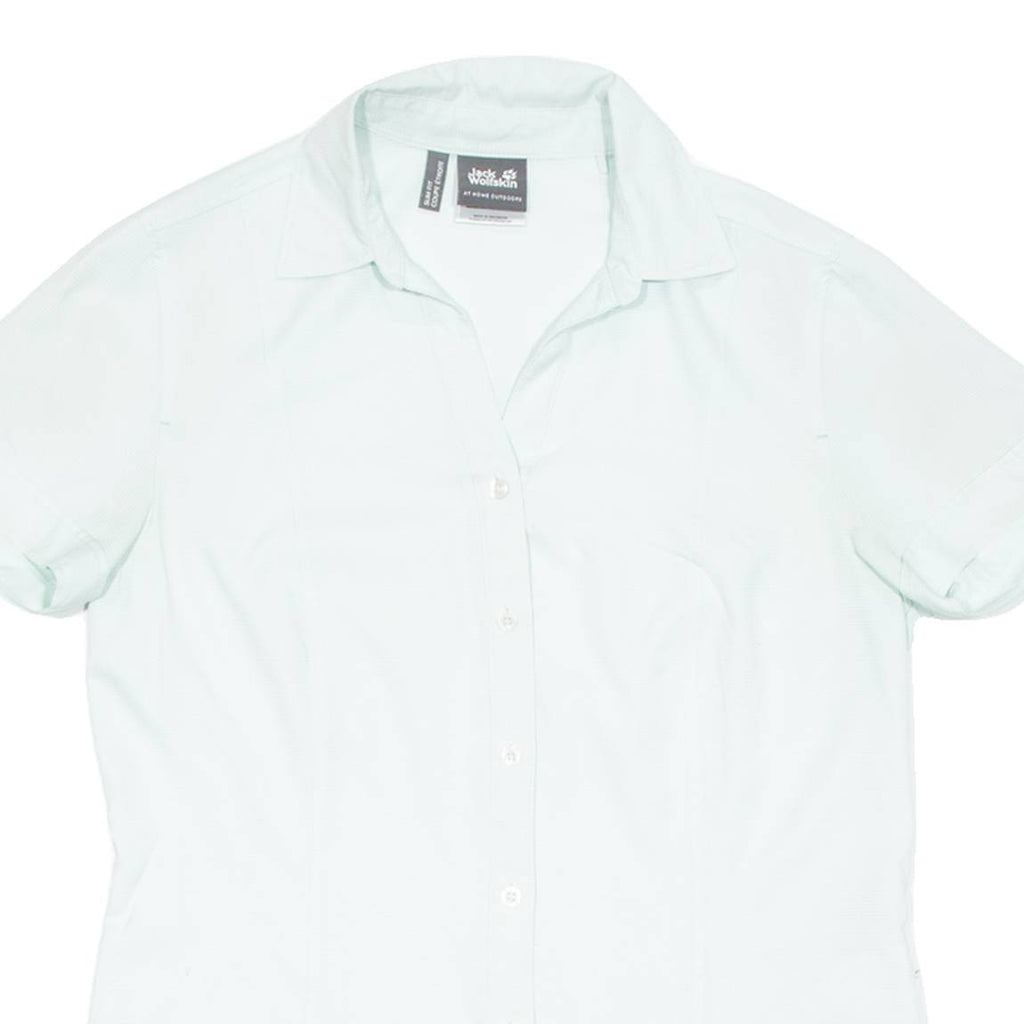 JACK WOLFSKIN Womens Shirt Blue Check UK 12