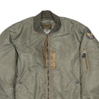 BRONSON INC. Buzz Rickson's Type MA-1 Mens Green Flight Bomber L Jacket