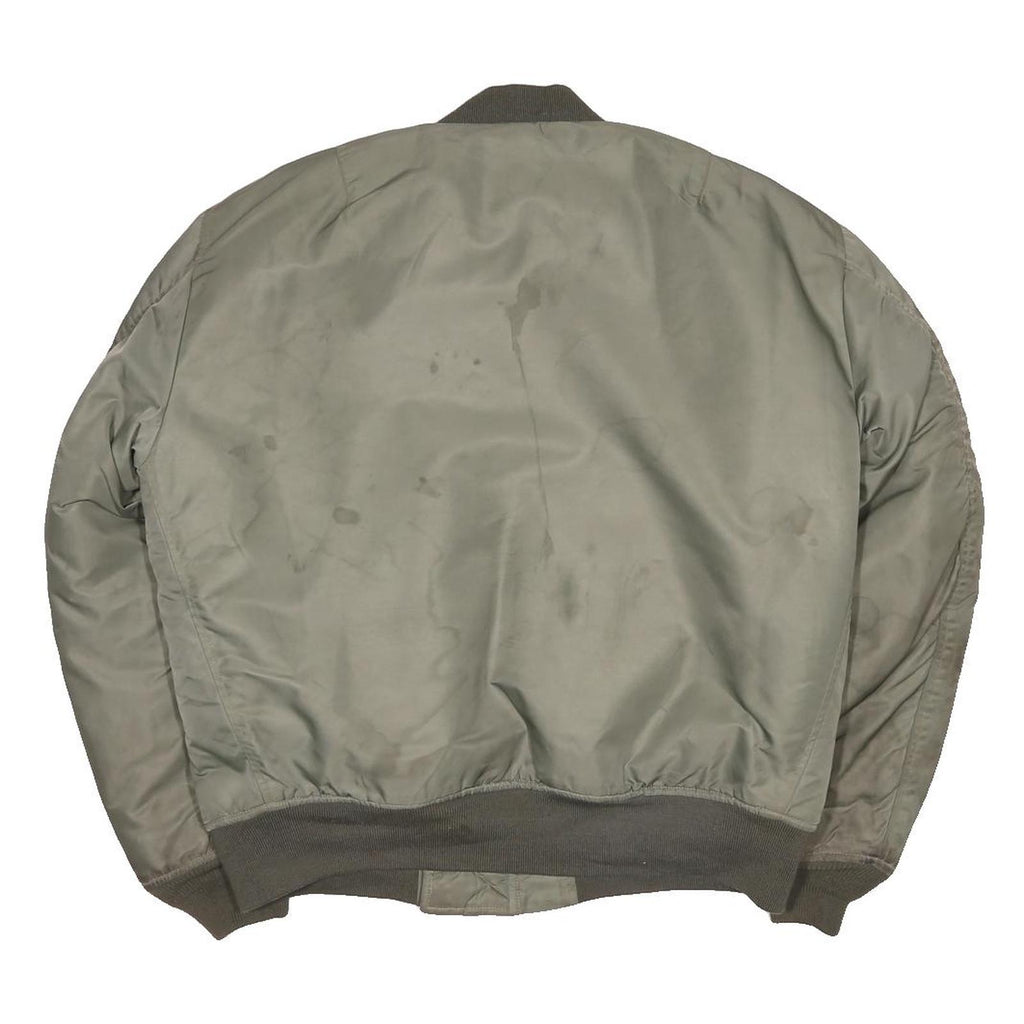 BRONSON INC. Buzz Rickson's Type MA-1 Mens Green Flight Bomber L Jacket